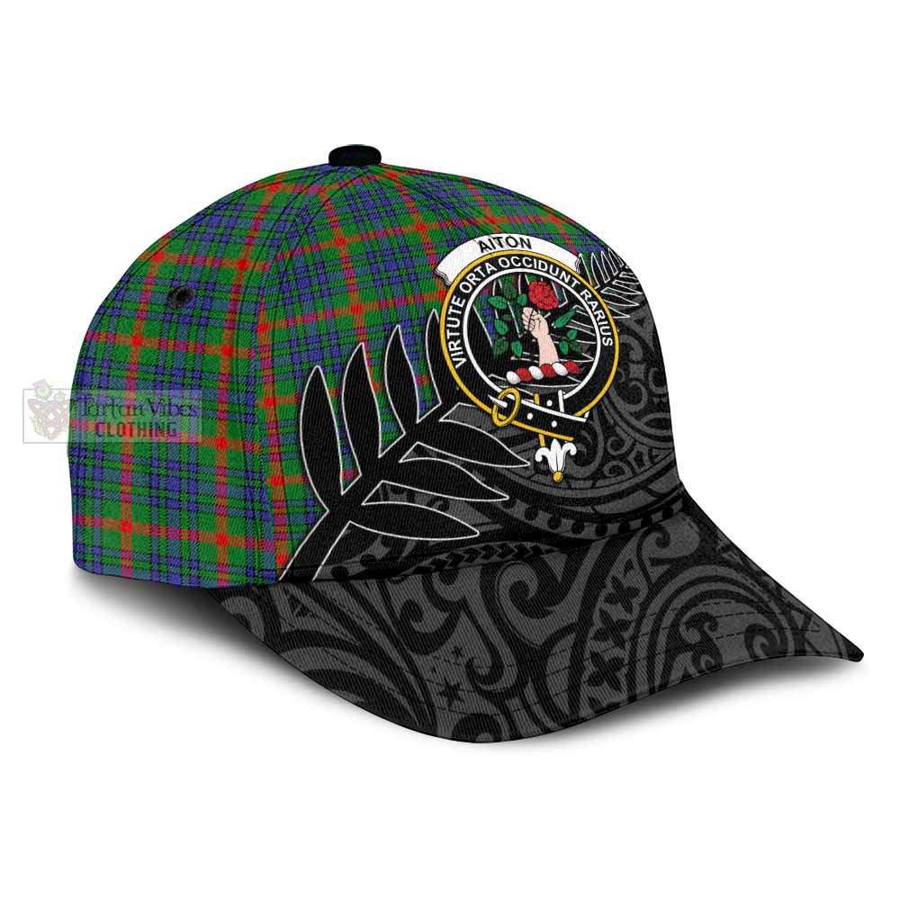 Tartan Vibes Clothing Aiton Tartan Classic Cap with New Zealand Silver Fern Half Style