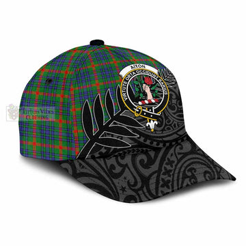 Aiton Crest Tartan Classic Cap with New Zealand Silver Fern Half Style