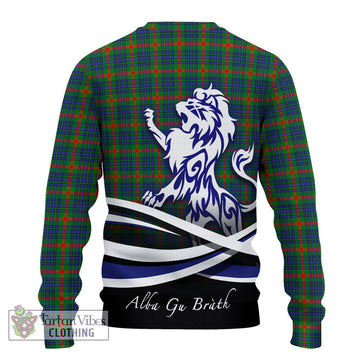 Aiton Tartan Ugly Sweater with Alba Gu Brath Regal Lion Emblem