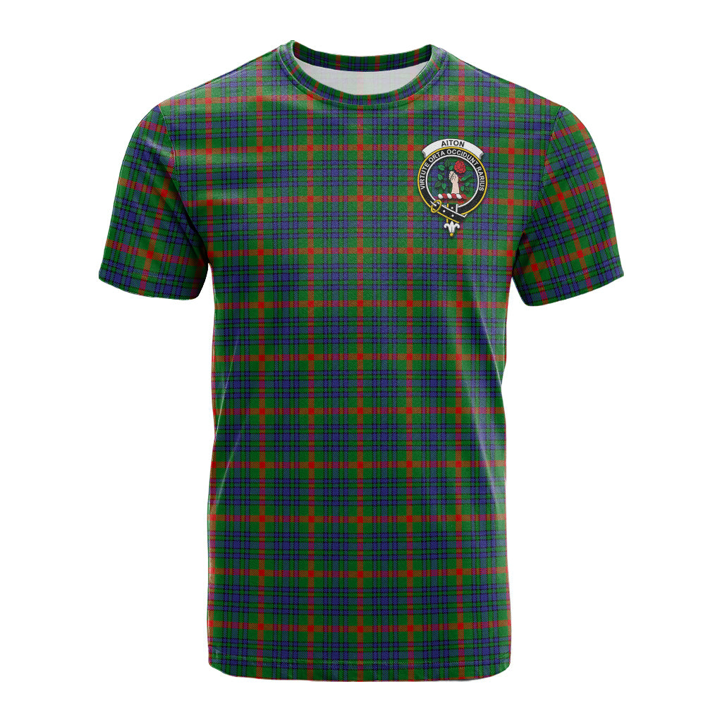 Aiton Tartan T-Shirt with Family Crest - Tartan Vibes Clothing