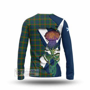 Aiton Tartan Family Crest Long Sleeve T-Shirt Scottish Thistle Celtic Inspired - Tartan Vibes Clothing