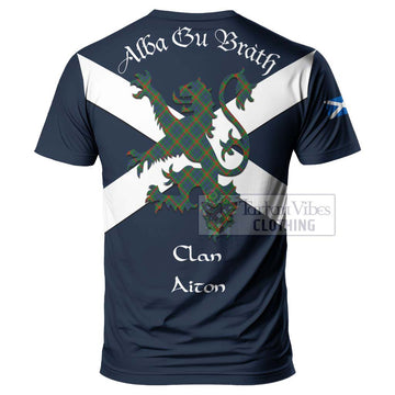 Aiton Tartan Lion Rampant T-Shirt Proudly Display Your Heritage with Alba Gu Brath and Clan Name