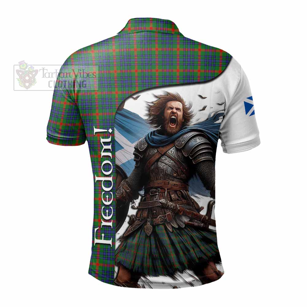 Tartan Vibes Clothing Aiton Crest Tartan Polo Shirt Inspired by the Freedom of Scottish Warrior