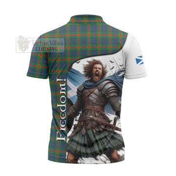 Aiton Crest Tartan Zipper Polo Shirt Inspired by the Freedom of Scottish Warrior