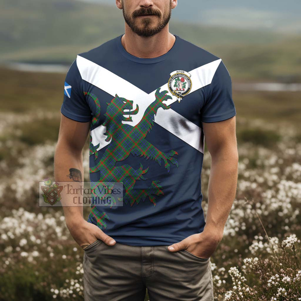 Tartan Vibes Clothing Aiton Tartan Lion Rampant T-Shirt – Proudly Display Your Heritage with Alba Gu Brath and Clan Name