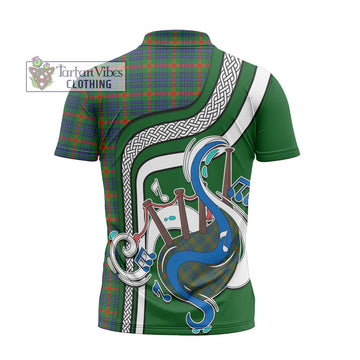 Aiton Tartan Zipper Polo Shirt with Epic Bagpipe Style