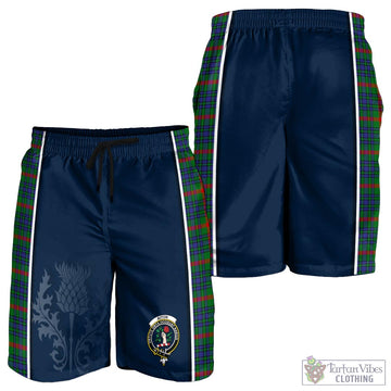 Aiton Tartan Men's Shorts with Family Crest and Scottish Thistle Vibes Sport Style