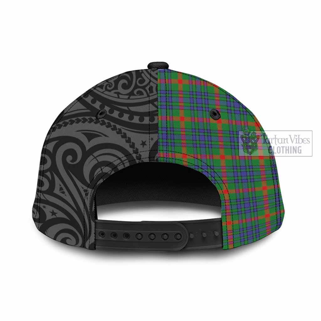 Tartan Vibes Clothing Aiton Tartan Classic Cap with New Zealand Silver Fern Half Style