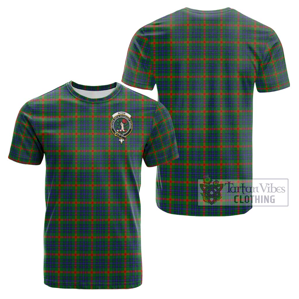 Tartan Vibes Clothing Aiton Tartan Cotton T-Shirt with Family Crest