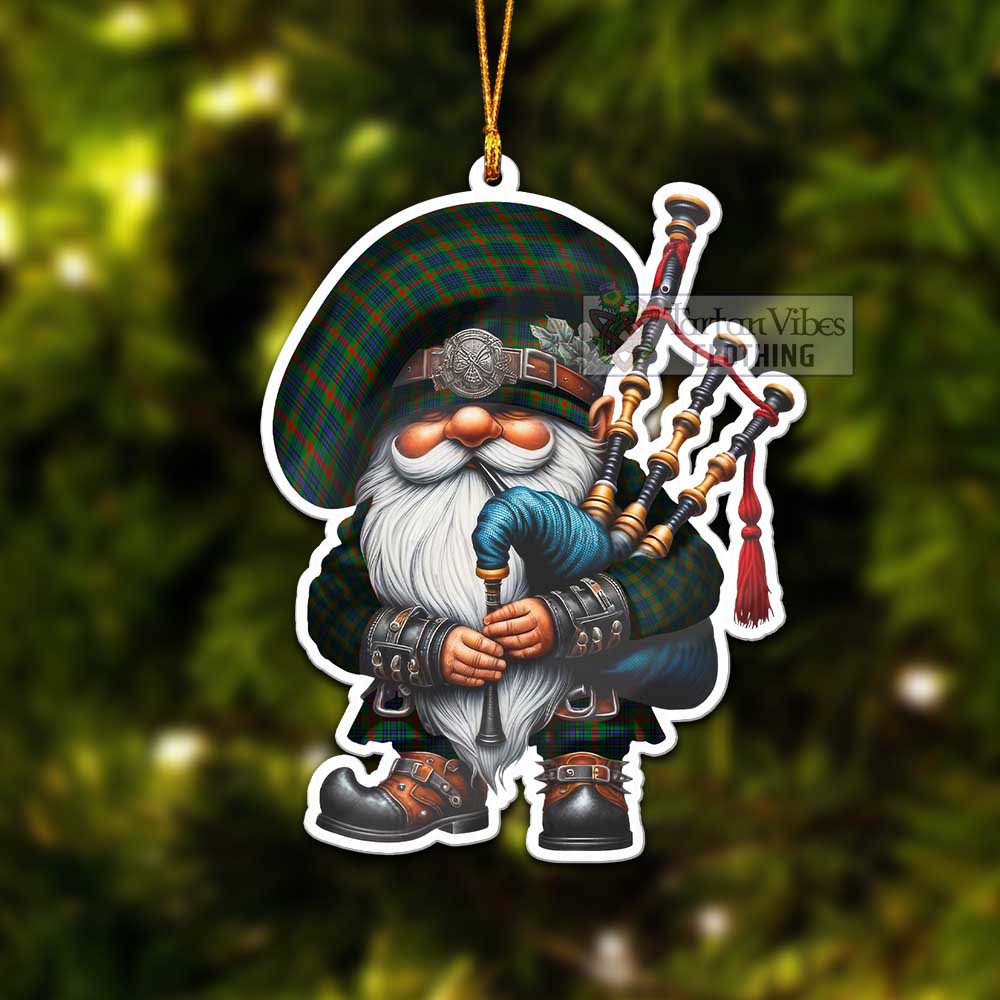 Tartan Vibes Clothing Aiton Tartan Badpiper Gnome Christmas Ornament