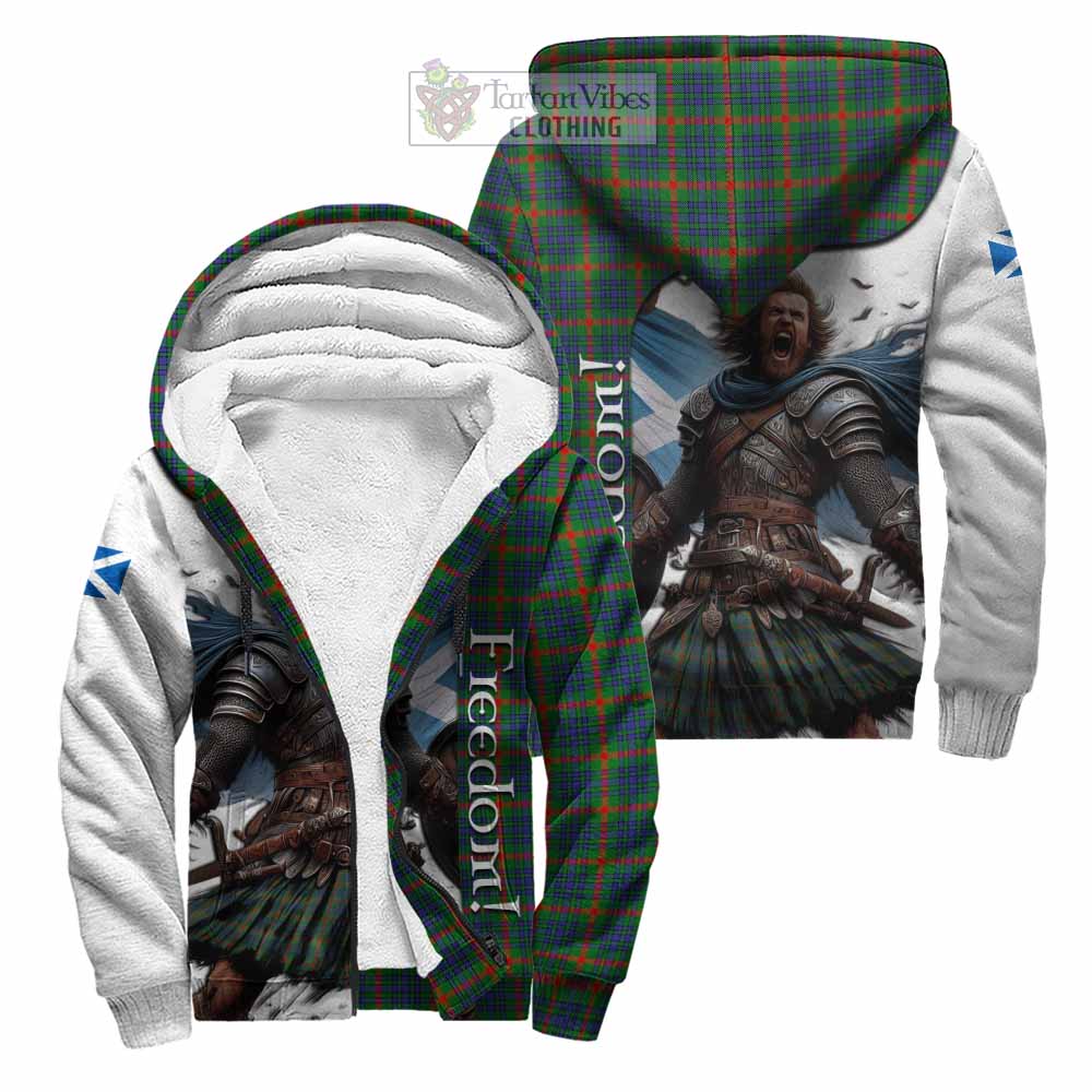 Tartan Vibes Clothing Aiton Crest Tartan Sherpa Hoodie Inspired by the Freedom of Scottish Warrior