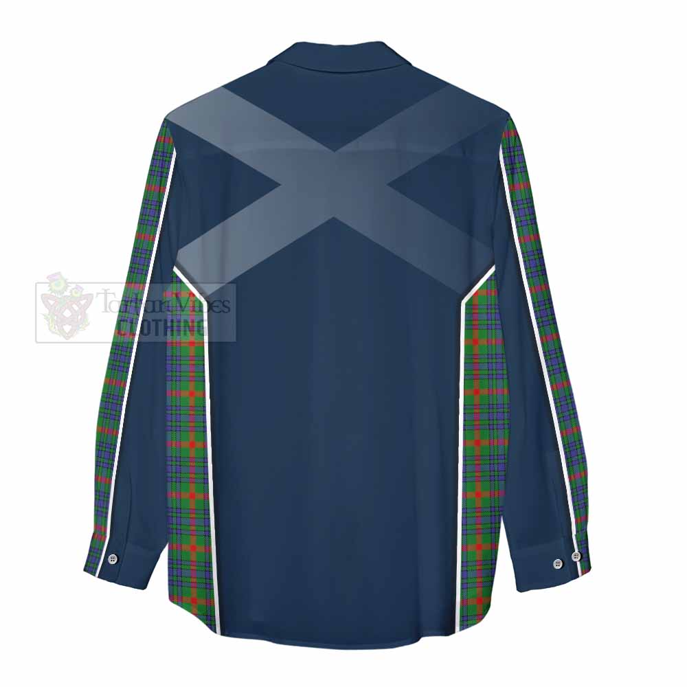 Tartan Vibes Clothing Aiton Tartan Women's Casual Shirt with Family Crest and Lion Rampant Vibes Sport Style