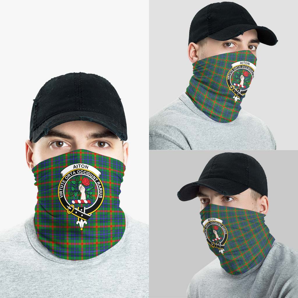 Aiton Tartan Neck Gaiters, Tartan Bandanas, Tartan Head Band with Family Crest