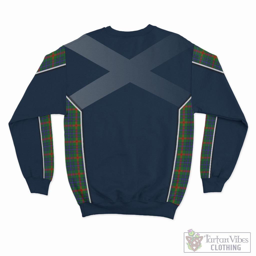 Tartan Vibes Clothing Aiton Tartan Sweatshirt with Family Crest and Scottish Thistle Vibes Sport Style