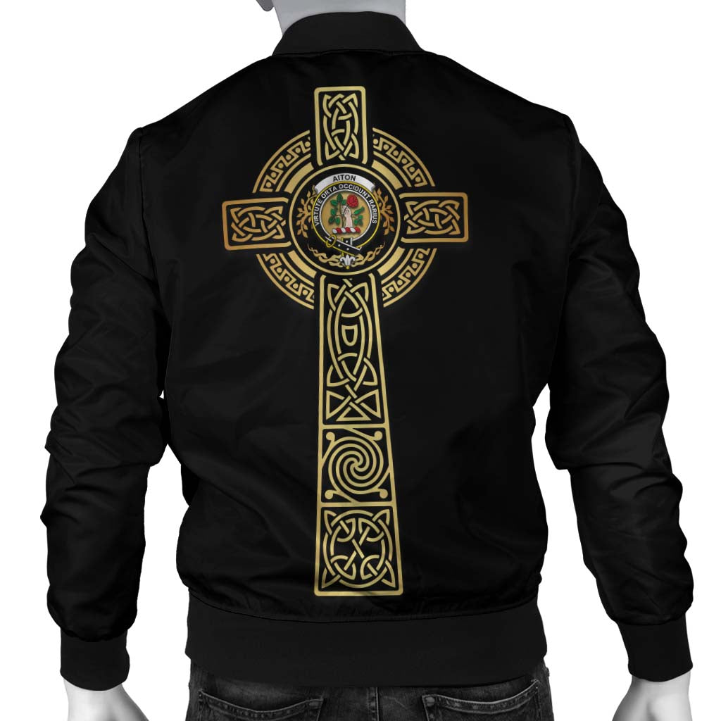 Aiton Clan Bomber Jacket with Golden Celtic Tree Of Life - Tartanvibesclothing