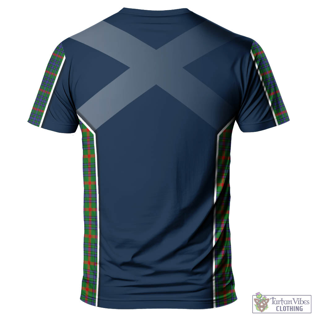 Tartan Vibes Clothing Aiton Tartan T-Shirt with Family Crest and Lion Rampant Vibes Sport Style