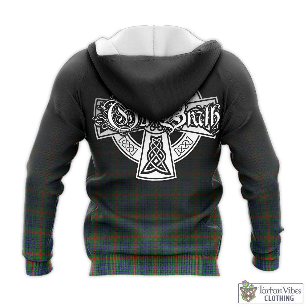 Tartan Vibes Clothing Aiton Tartan Knitted Hoodie Featuring Alba Gu Brath Family Crest Celtic Inspired