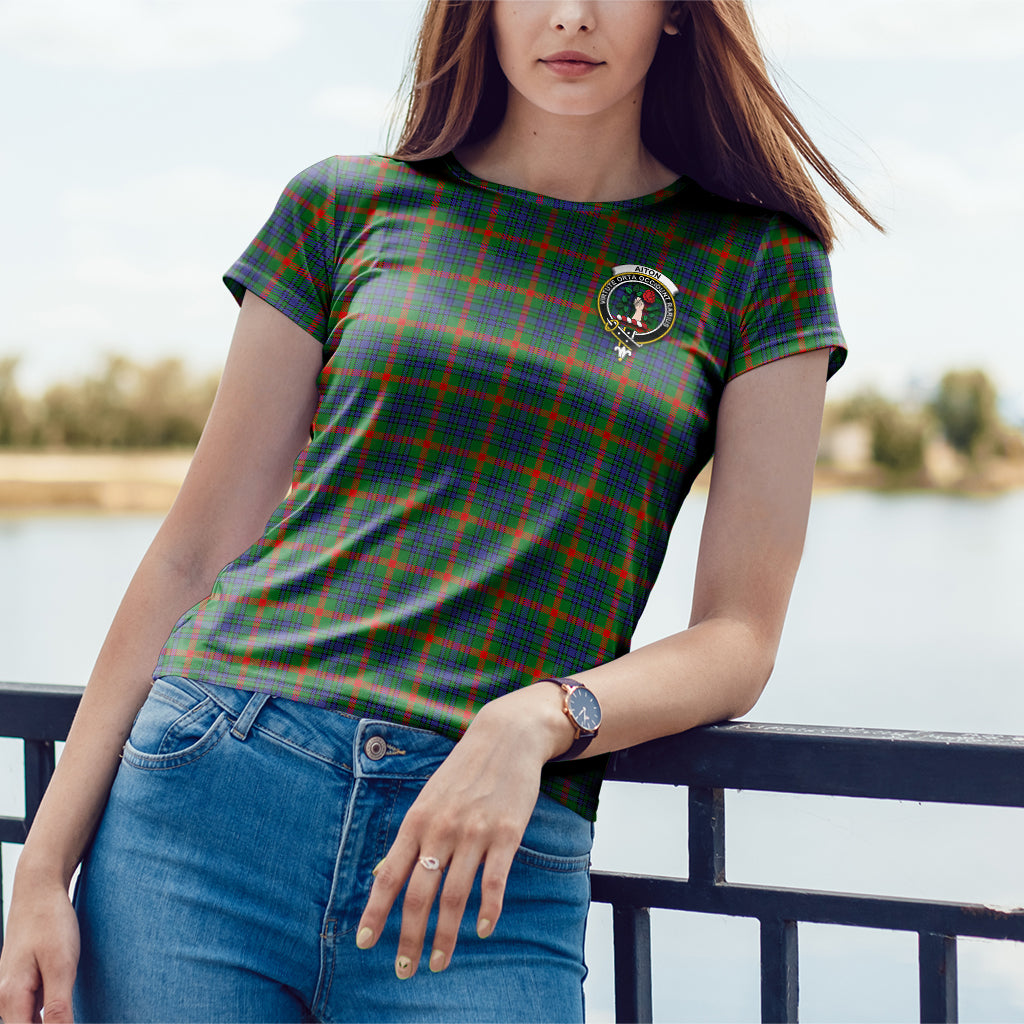 Aiton Tartan T-Shirt with Family Crest - Tartan Vibes Clothing