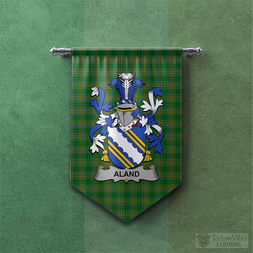 Aland Irish Clan Tartan Gonfalon, Tartan Banner with Coat of Arms Chevron - Tartan Vibes Clothing