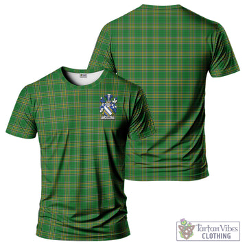 Aland Irish Clan Tartan T-Shirt with Family Seal