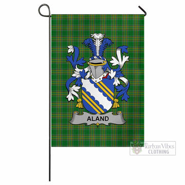 Aland Irish Clan Tartan Flag with Coat of Arms