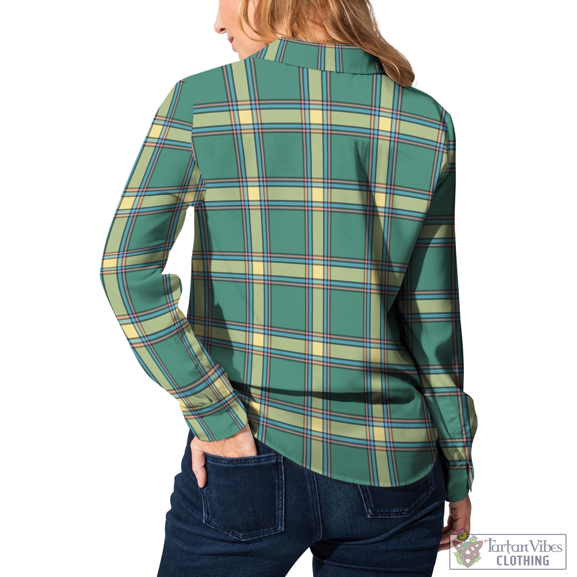 Alberta Province Canada Tartan Womens Casual Shirt