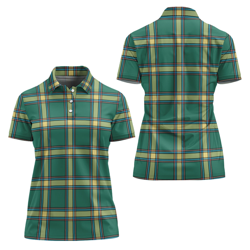 Alberta Province Canada Tartan Polo Shirt For Women Women - Tartanvibesclothing