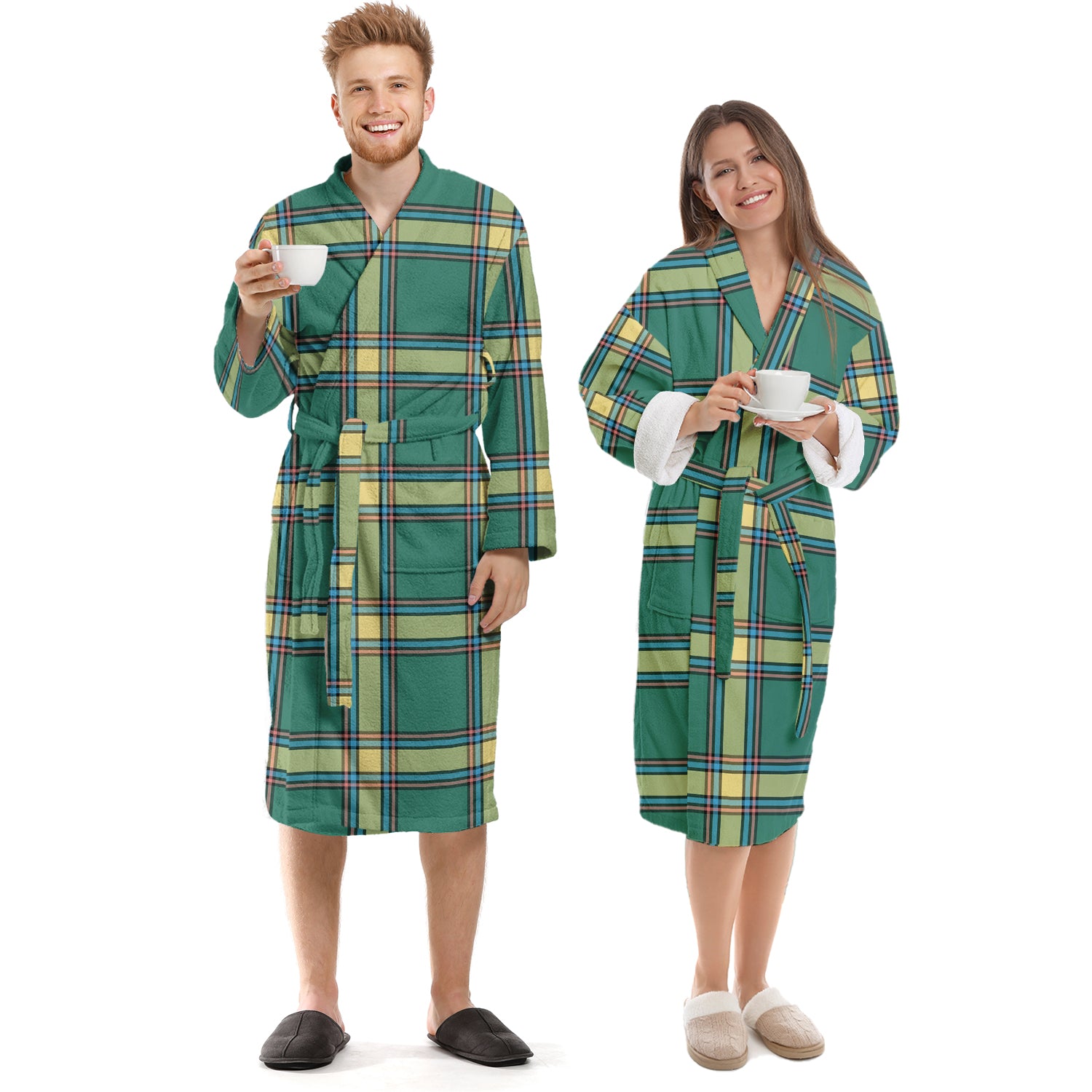 Alberta Province Canada Tartan Bathrobe Universal Fit - Tartanvibesclothing