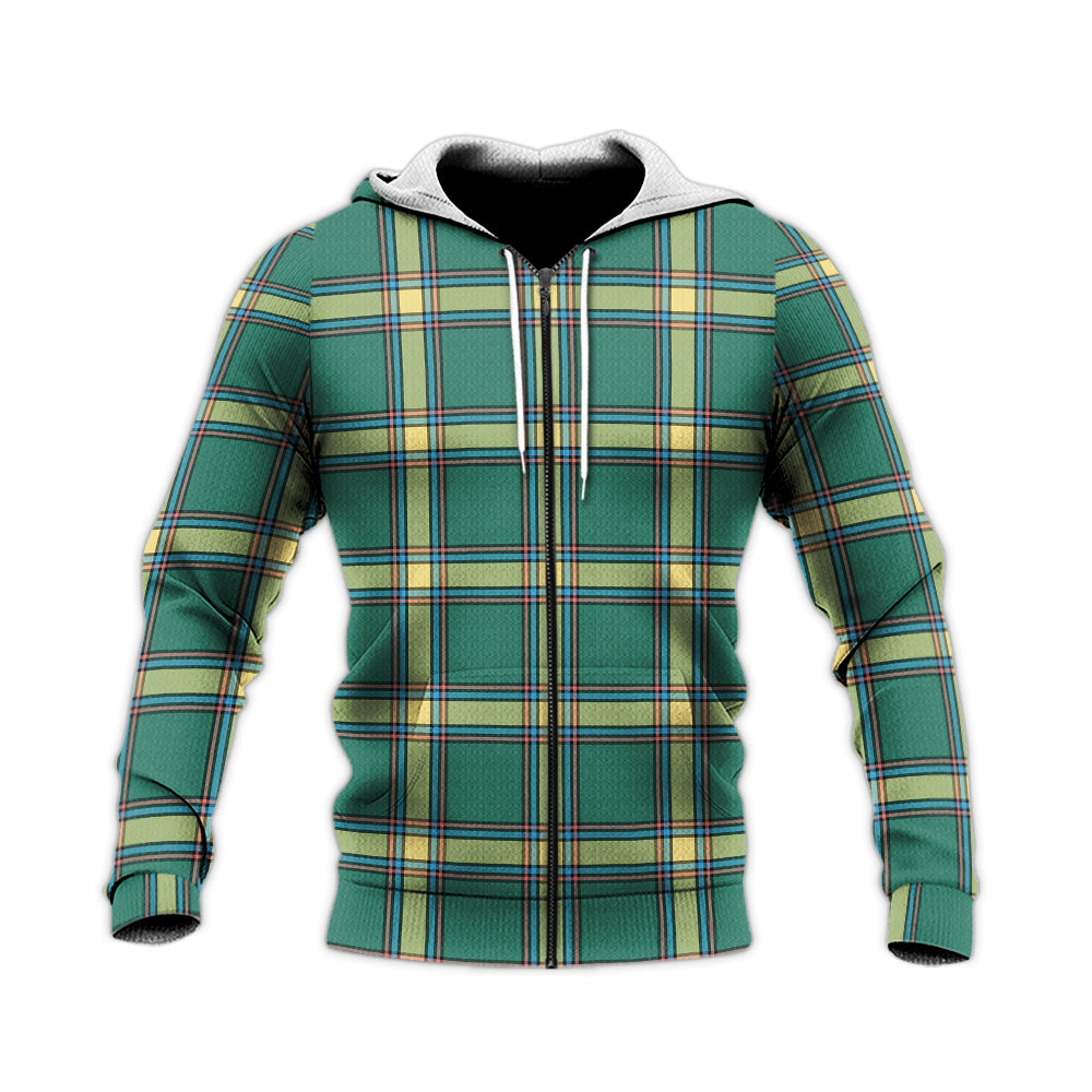 Alberta Province Canada Tartan Knitted Hoodie Unisex Knitted Zip Hoodie - Tartanvibesclothing