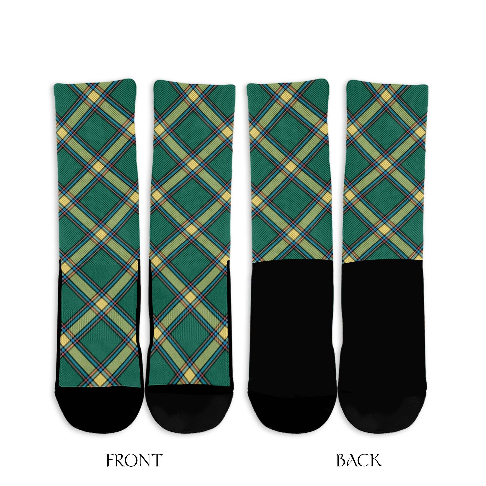 Alberta Province Canada Tartan Crew Socks Cross Tartan Style - Tartanvibesclothing