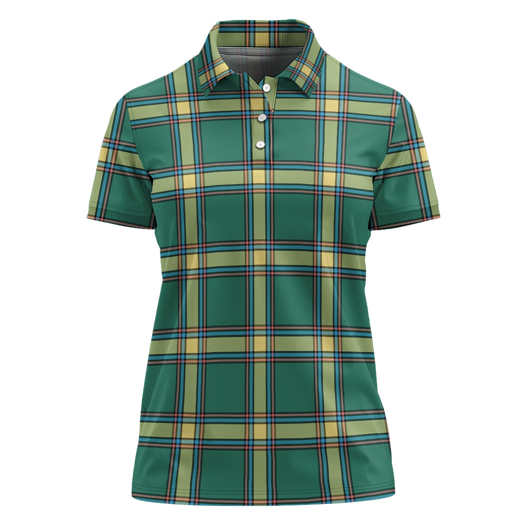 Alberta Province Canada Tartan Polo Shirt For Women - Tartanvibesclothing