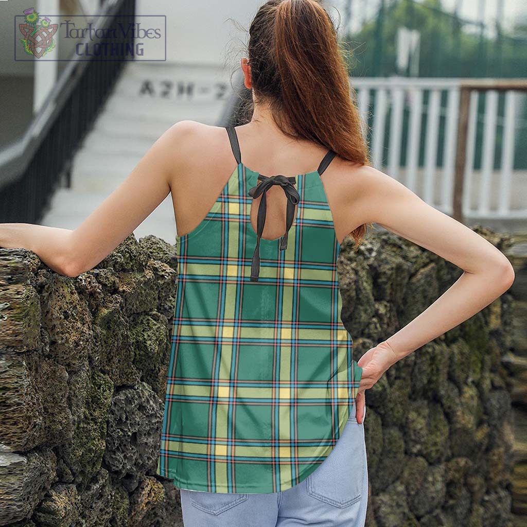 Tartan Vibes Clothing Alberta Province Canada Tartan Loose Halter Neck Camisole