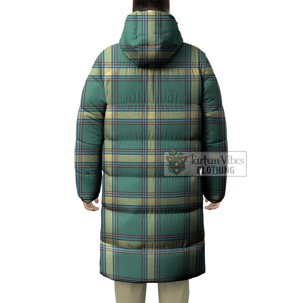 Tartan Vibes Clothing Alberta Province Canada Tartan Long Down Jacket