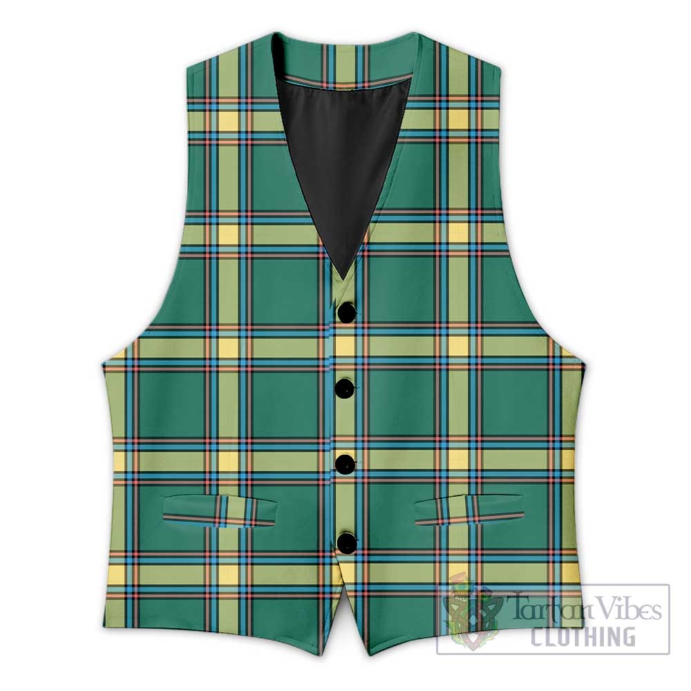 Tartan Vibes Clothing Alberta Province Canada Tartan Men's Sleeveless Suit Vest