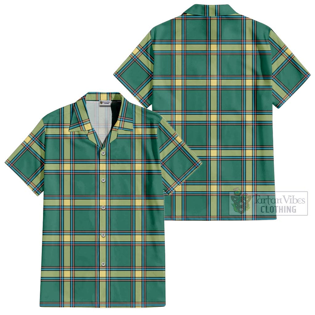 Alberta Province Canada Tartan Cotton Hawaiian Shirt Kid - Tartanvibesclothing Shop