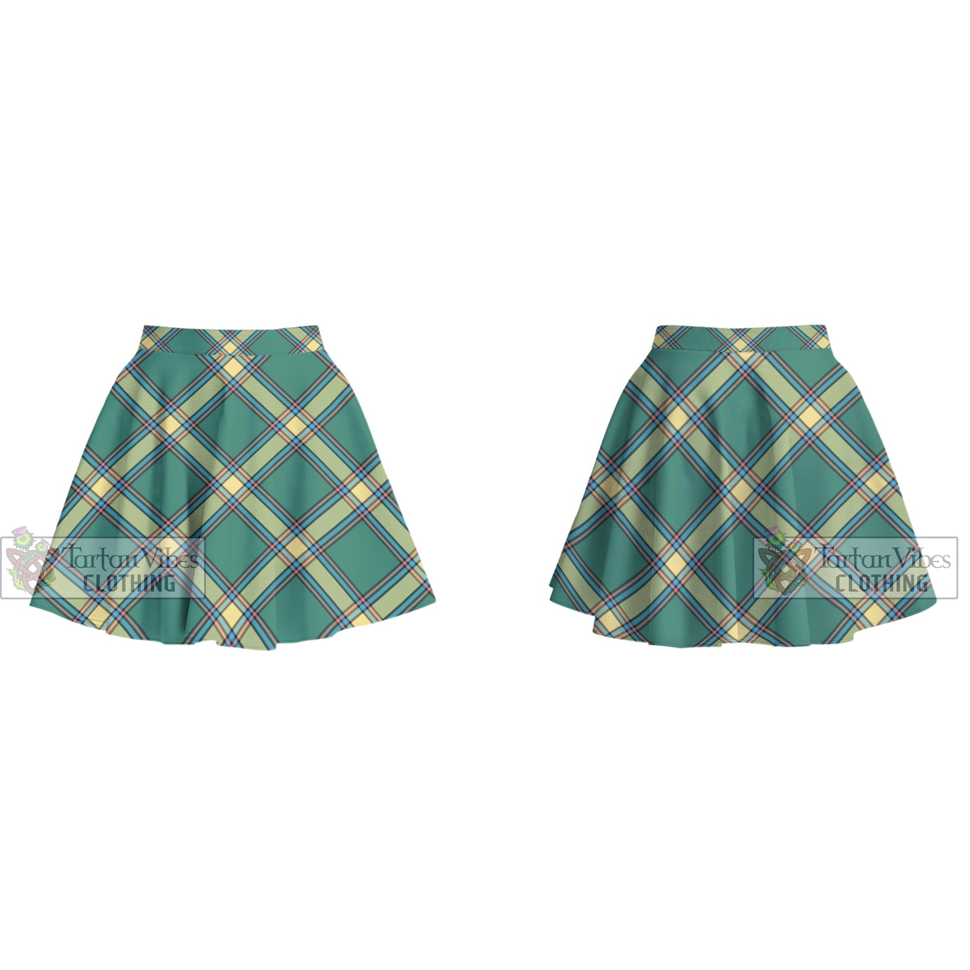 Tartan Vibes Clothing Alberta Province Canada Tartan Women's Plated Mini Skirt