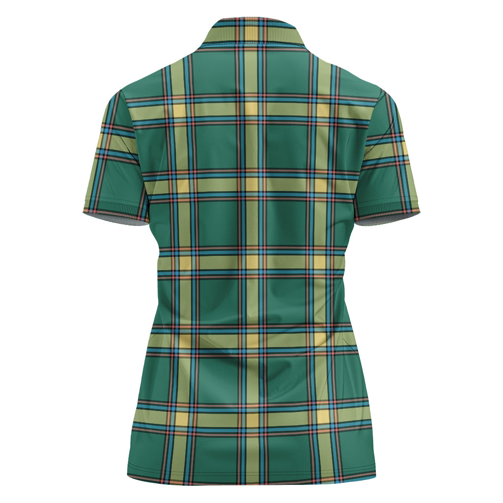 Alberta Province Canada Tartan Polo Shirt For Women - Tartanvibesclothing