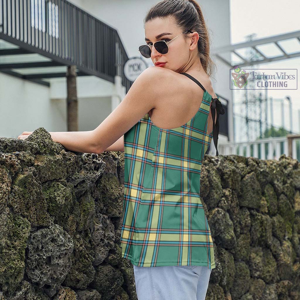 Tartan Vibes Clothing Alberta Province Canada Tartan Loose Halter Neck Camisole