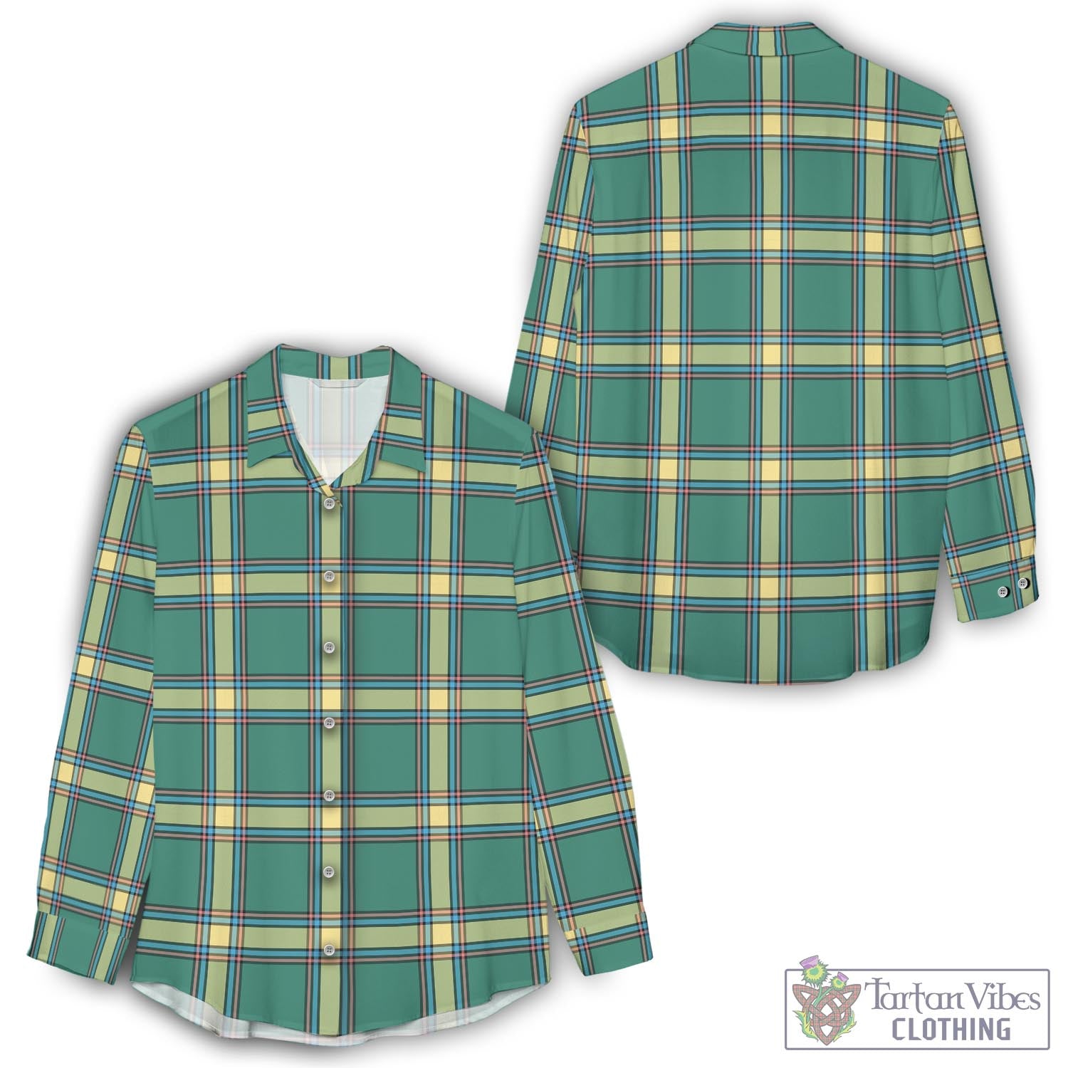 Alberta Province Canada Tartan Womens Casual Shirt