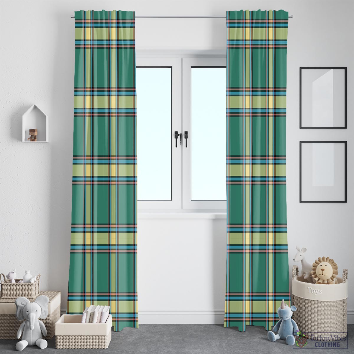 Alberta Province Canada Tartan Window Curtain