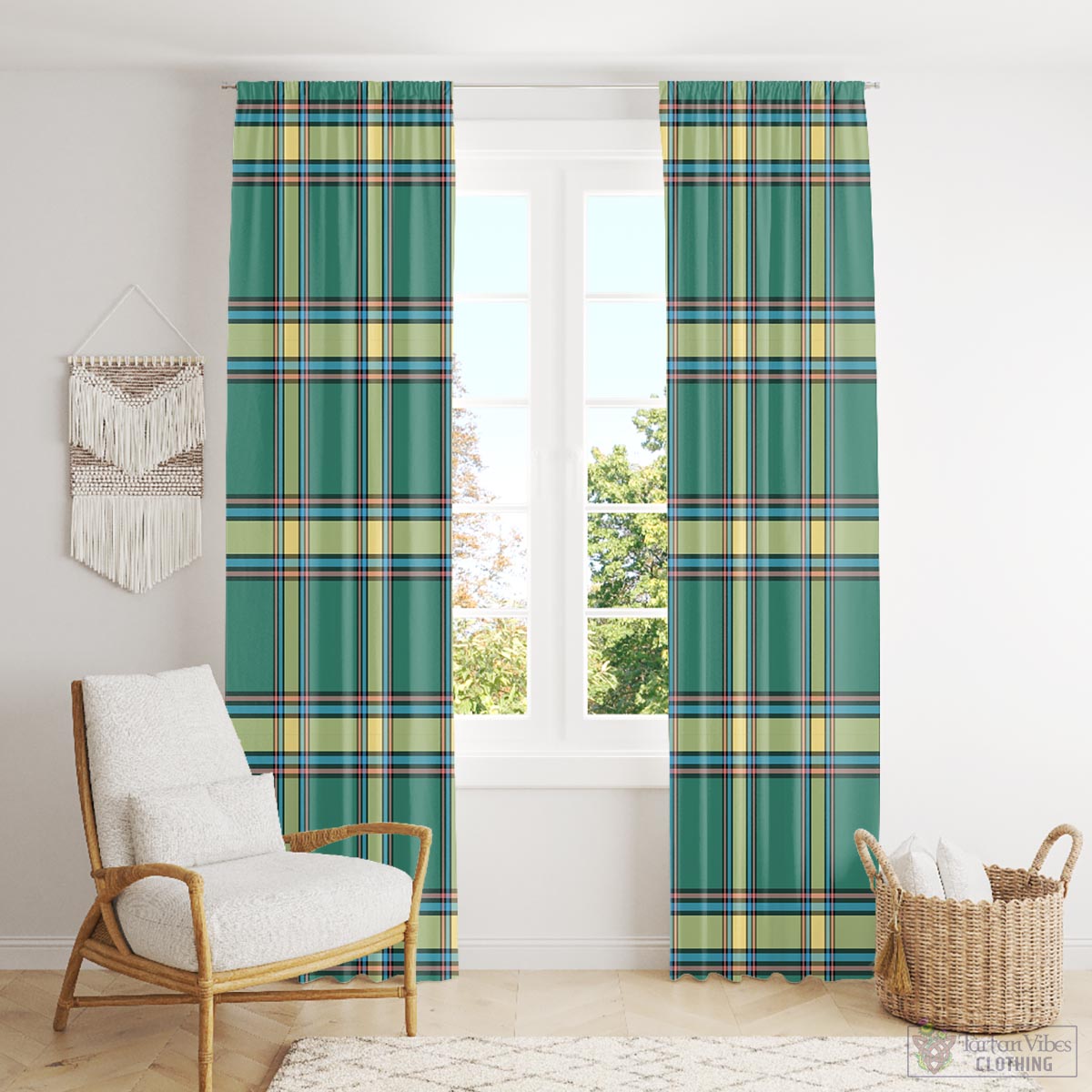 Alberta Province Canada Tartan Window Curtain