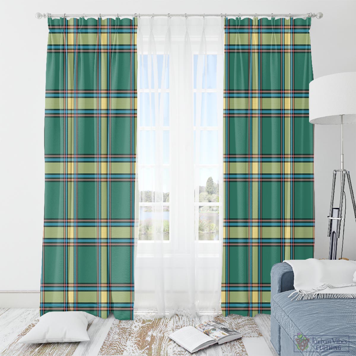 Alberta Province Canada Tartan Window Curtain