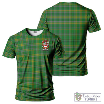 Alcock Irish Clan Tartan T-Shirt with Family Seal