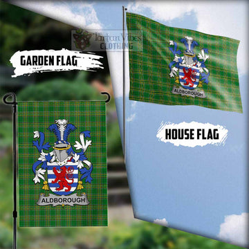 Aldborough Irish Clan Tartan Flag with Coat of Arms