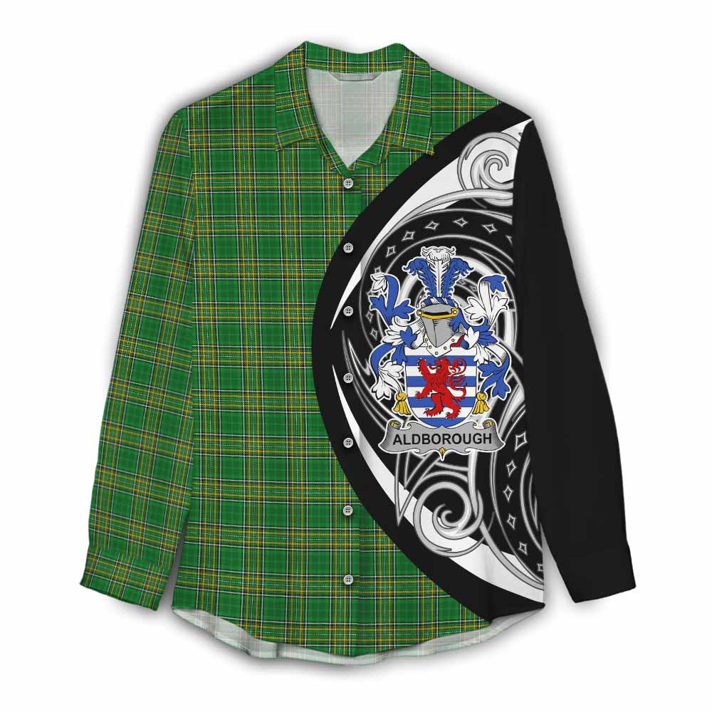 Aldborough Irish Clan Women's Casual Shirt Celtic Circle Style Female - Tartan Vibes Clothing