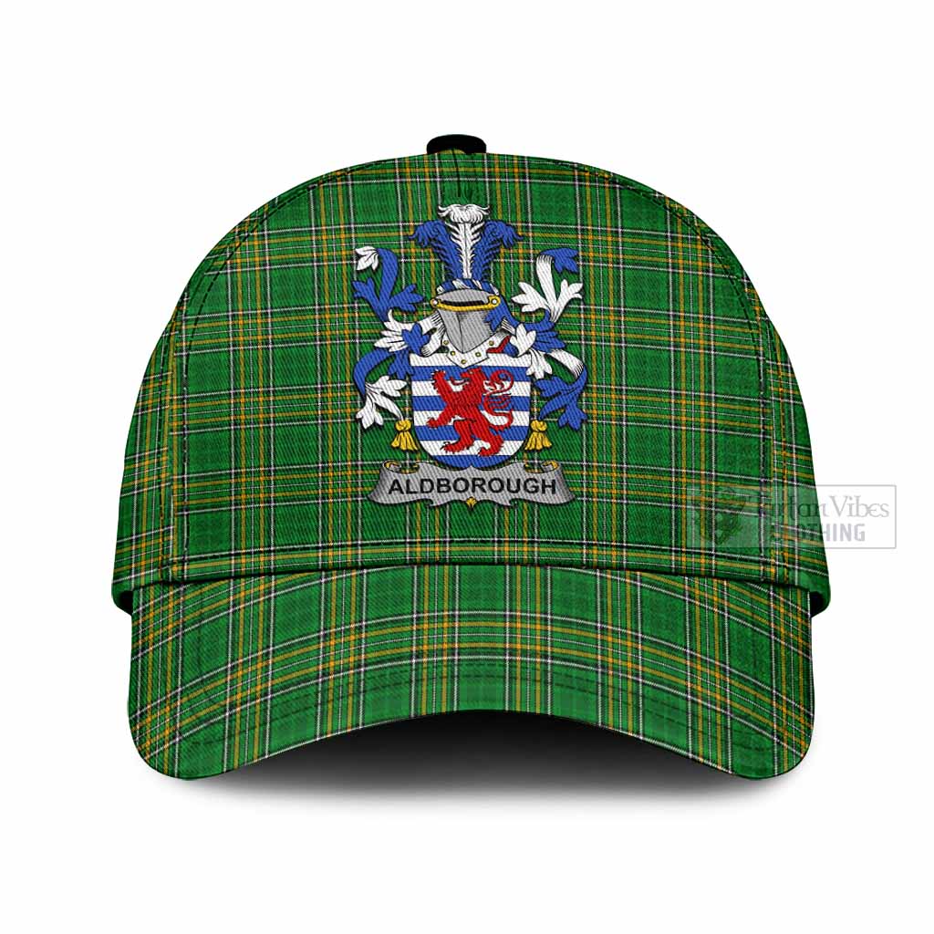 Tartan Vibes Clothing Aldborough Irish Clan Tartan Classic Cap with Coat of Arms