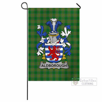 Aldborough Irish Clan Tartan Flag with Coat of Arms