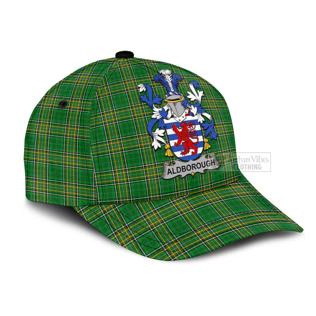 Tartan Vibes Clothing Aldborough Irish Clan Tartan Classic Cap with Coat of Arms