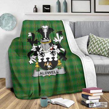 Aldwell Irish Clan Tartan Blanket with Coat of Arms - Tartan Vibes Clothing