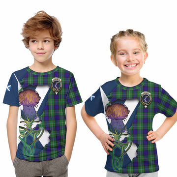 Alexander Tartan Family Crest Kid T-Shirt Scottish Thistle Celtic Inspired Youth XL Size14 - Tartan Vibes Clothing
